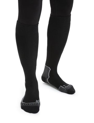 Dámské Ponožky Icebreaker Merino Ski+ Ultralight Over the Calf Černé | CZ 1504ZUTG